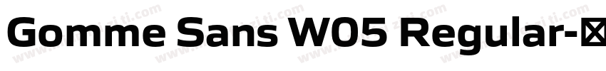 Gomme Sans W05 Regular字体转换